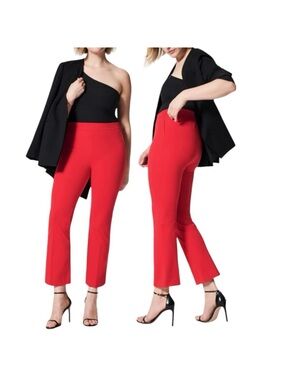 SPANX NWT On-the-Go Kick Flare Tall Pants - Large Tall in True Red